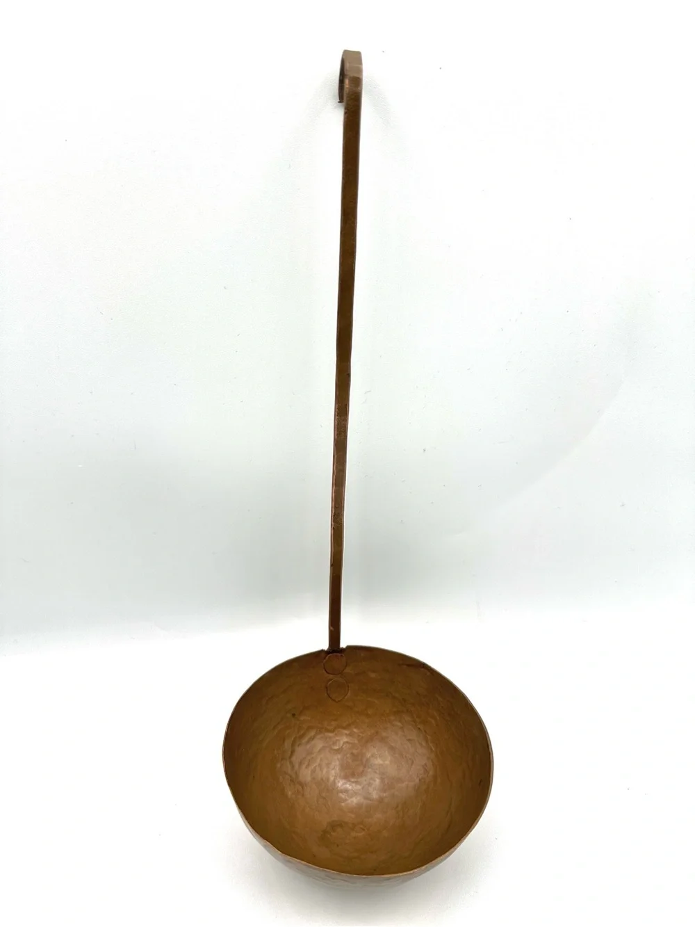 Solid Hammered Copper Ladle. 12”